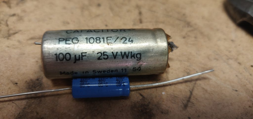 vintage vs new capacitor